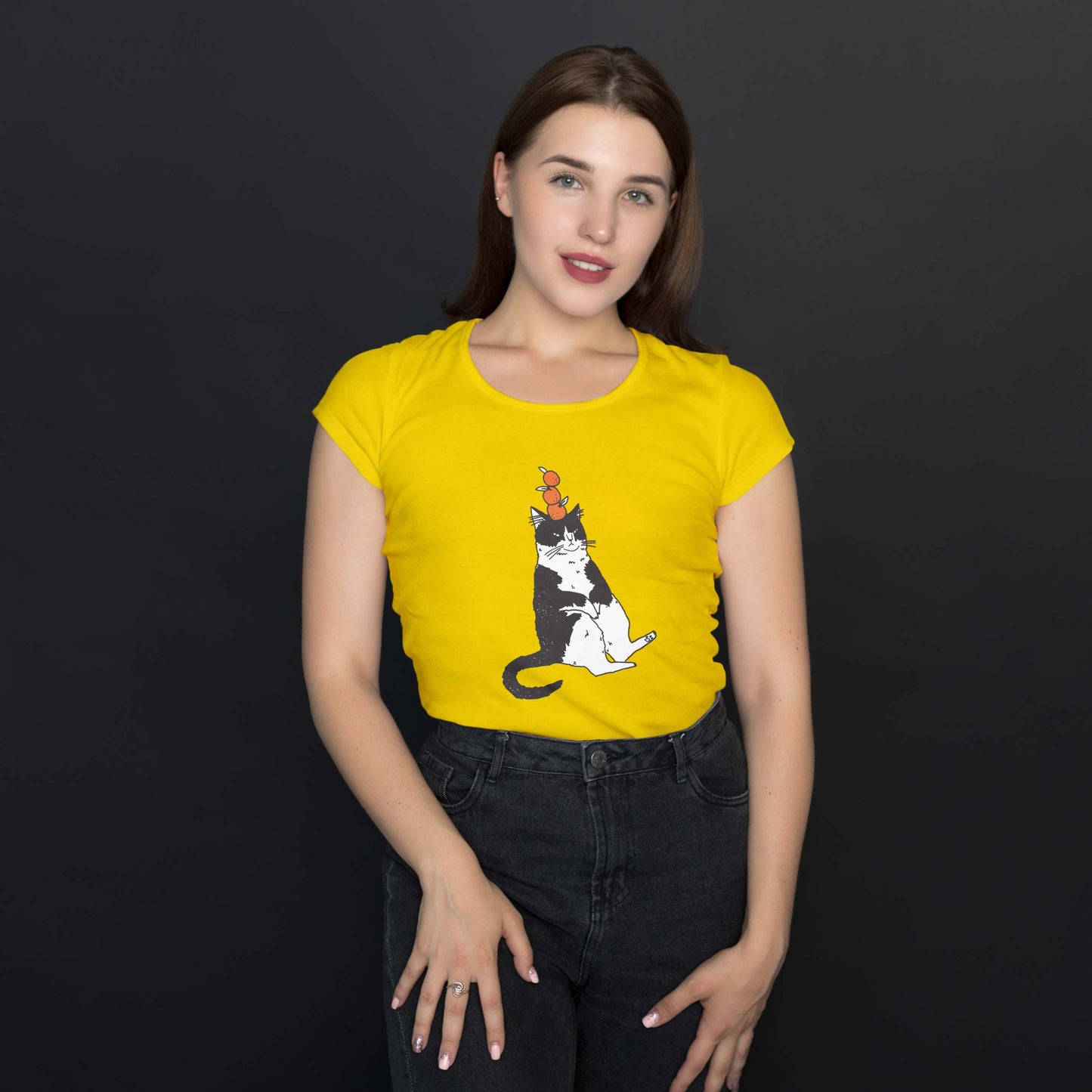 Camiseta Baby Look "Gatinho Equilibrista"