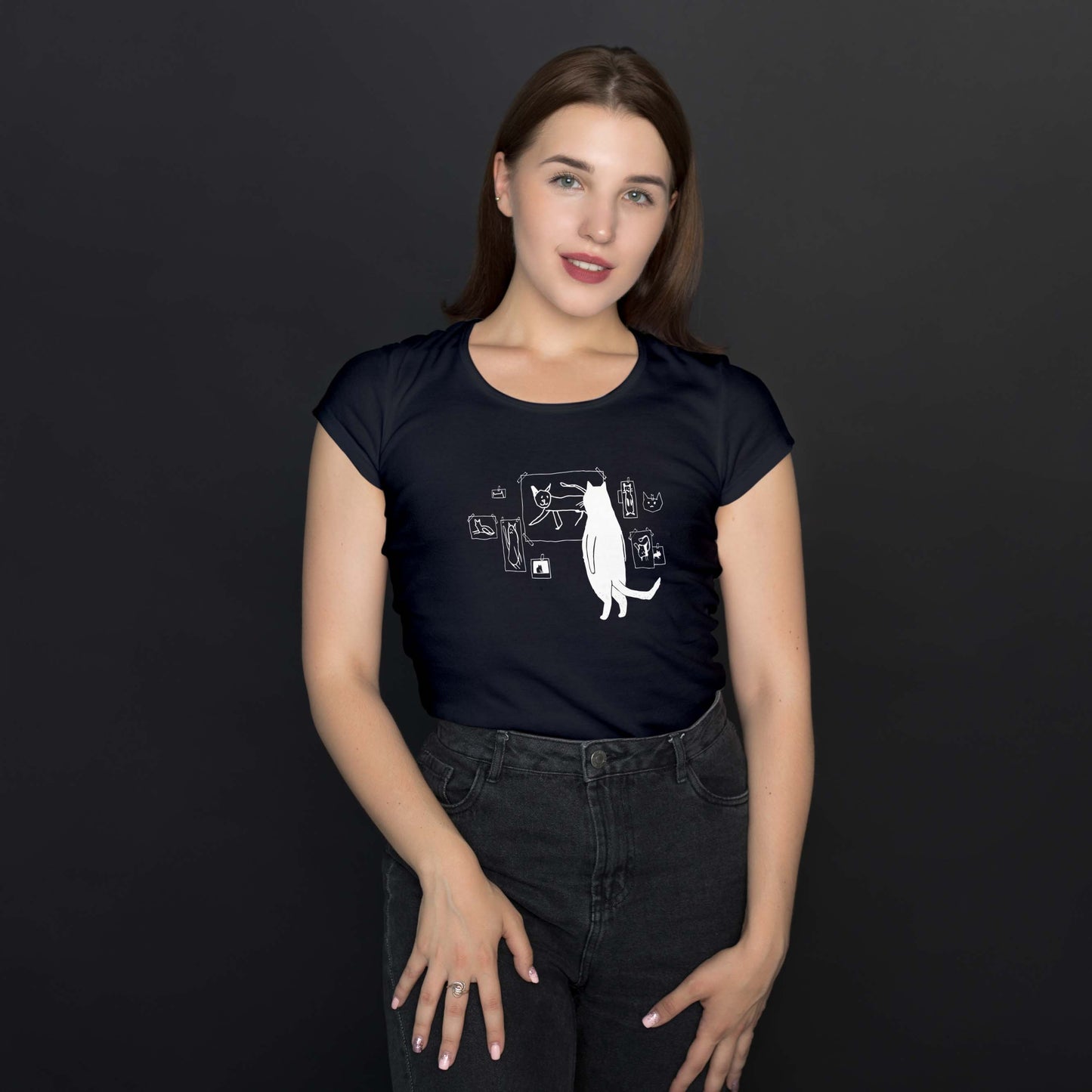 Camiseta Baby Look "Gatinho Com Saudades da Ex"