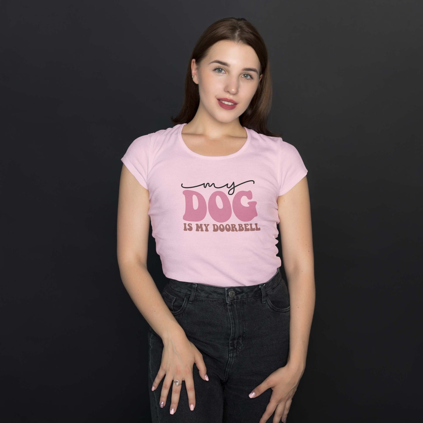 Camiseta Baby Look "Minha Campainha é meu Cachorro"