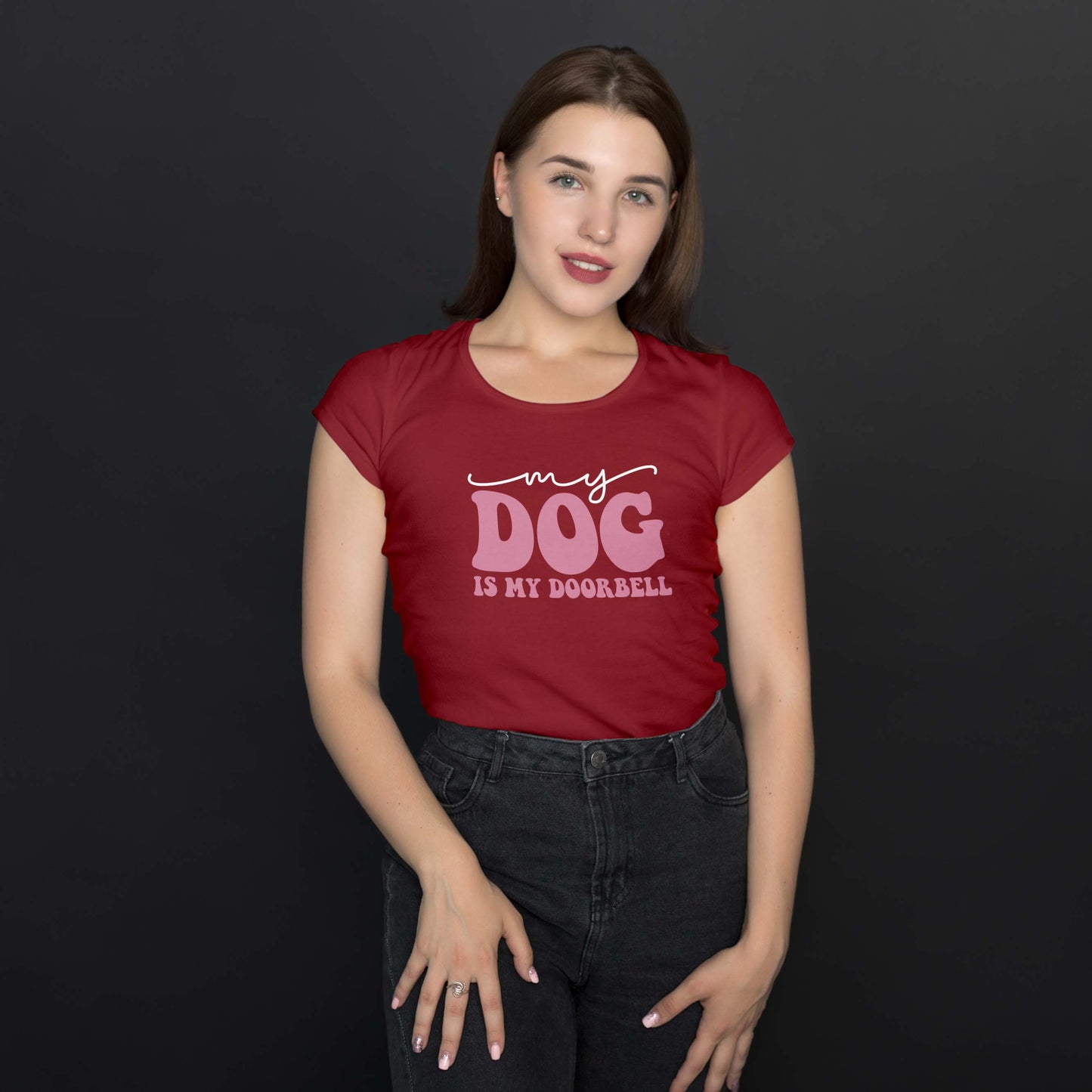 Camiseta Baby Look "Minha Campainha é meu Cachorro"