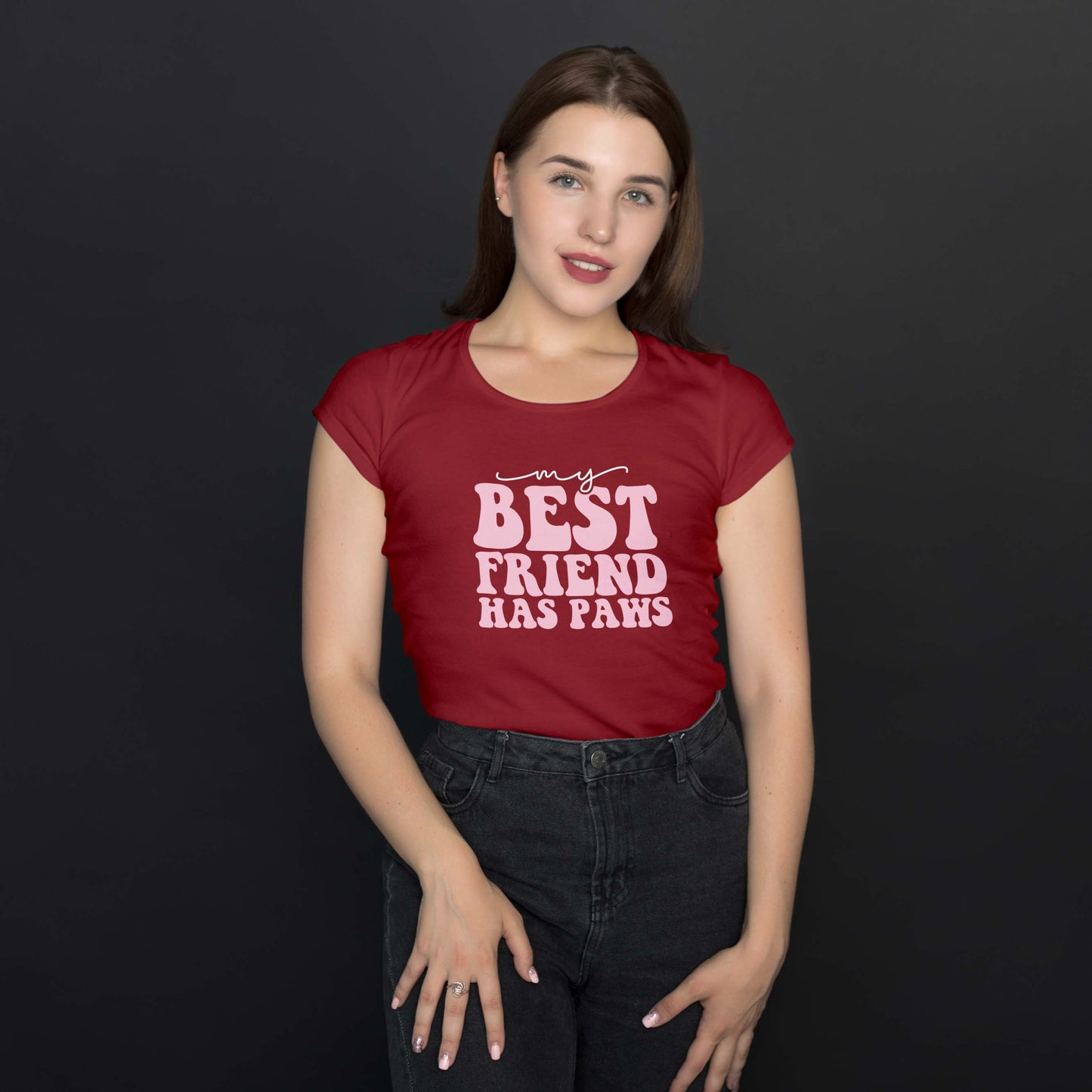 Camiseta Baby Look "Meu Melhor Amigo Tem Patas"