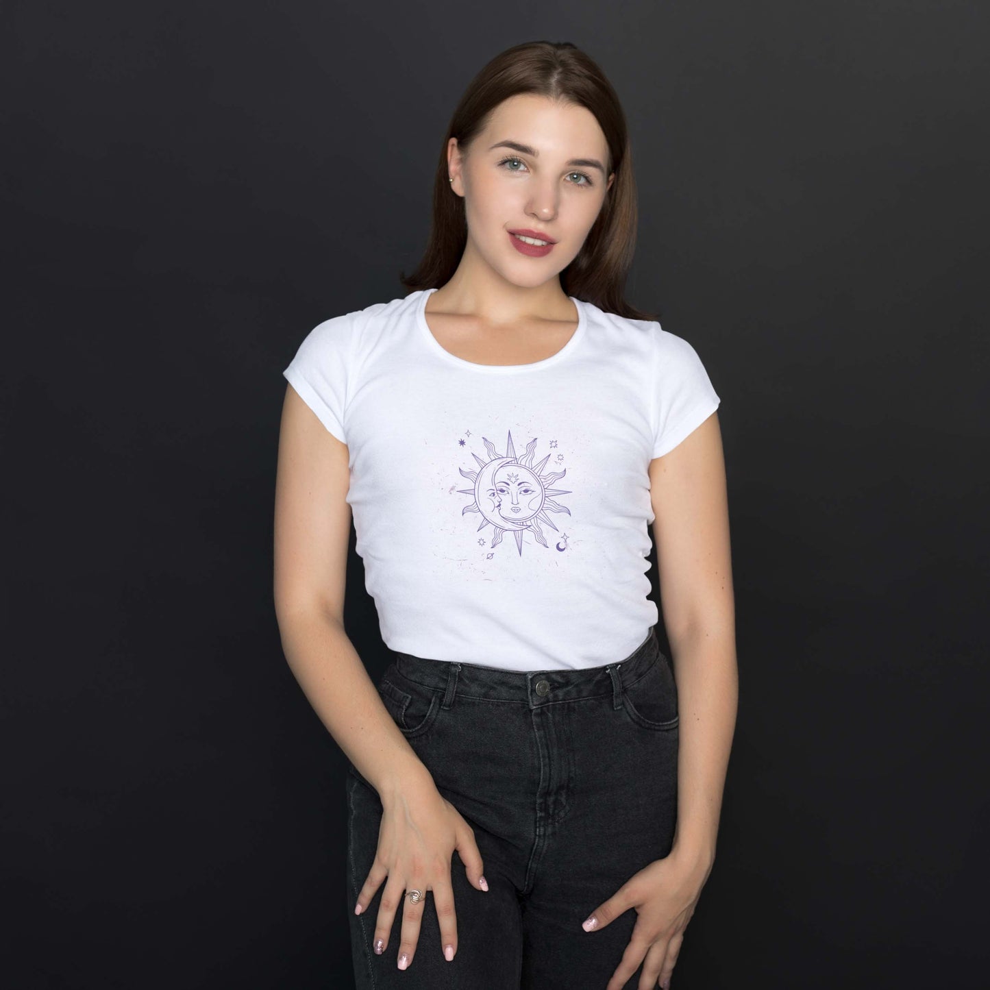 Camiseta Baby Look "Sol & Lua"