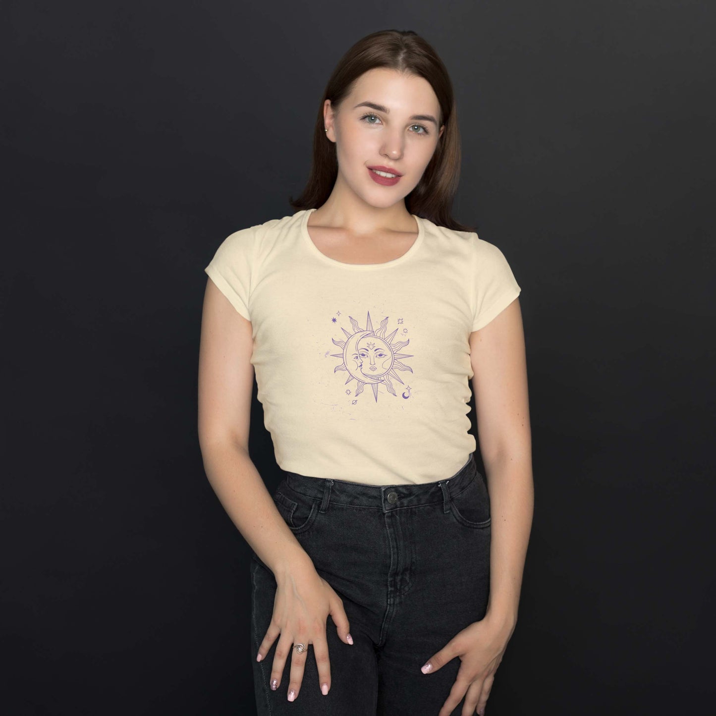 Camiseta Baby Look "Sol & Lua"